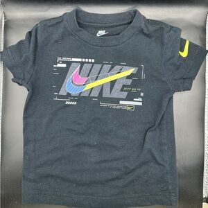 Nike Kids Black Tee with Colorful Graphic
